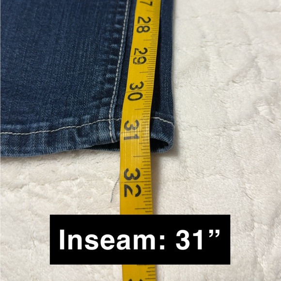 Q Baby No Gap Waistband Womenβs Jeans Elastic waist 5/6 x 32 mid rise - Picture 3 of 13